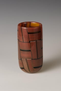 Barovier & Toso Tessere Vase, Murano Glass, Hand-Crafted, Italy, 1956