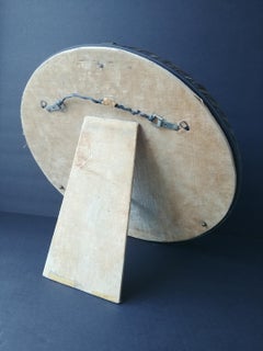 Barovier & Toso, Threaded Yellow/Gold Murano Glass Wall/Table, Vanity Mirror