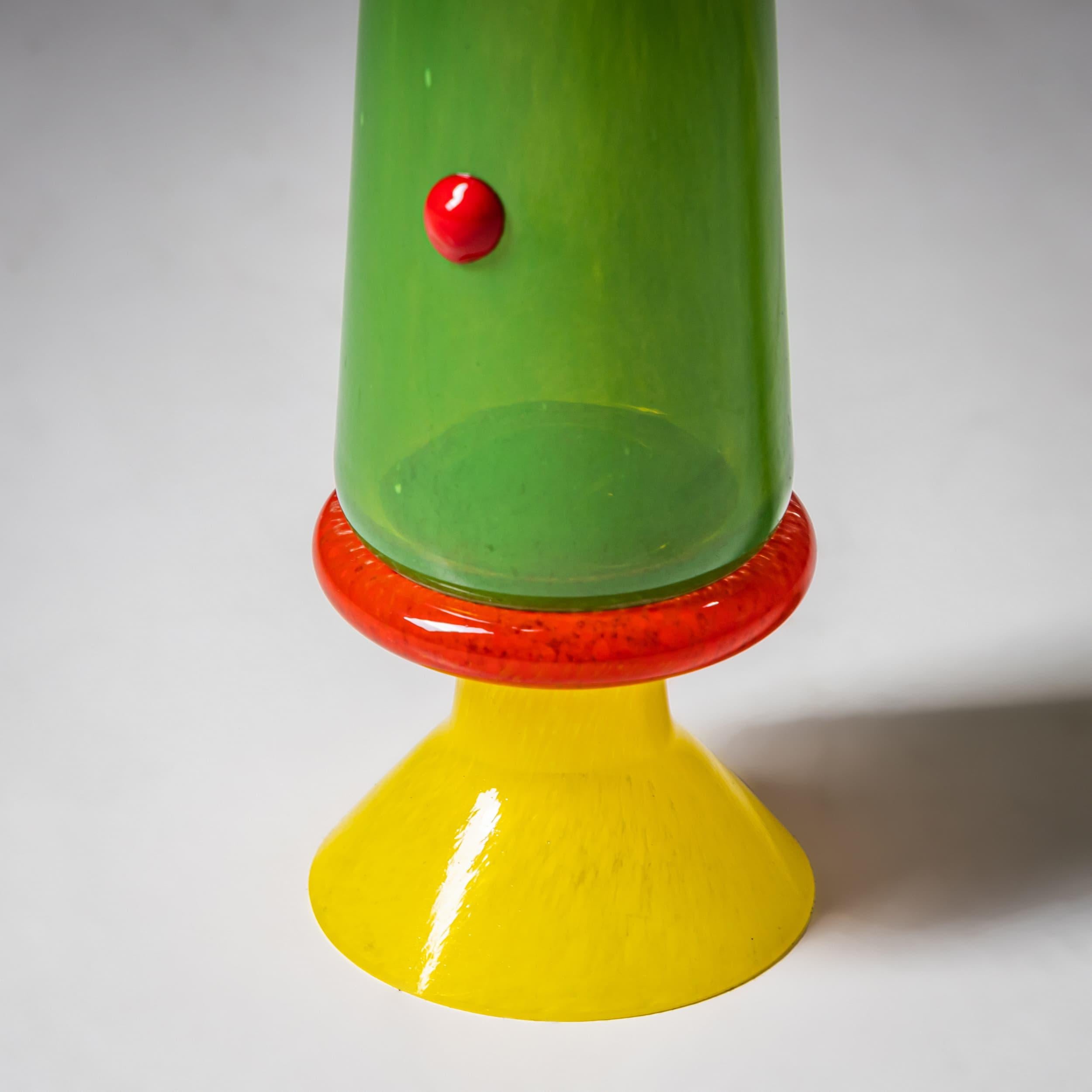 Italiano Vaso Barovier&Toso, Verde, Serie B.A.G., Italia, Fine XX secolo in vendita