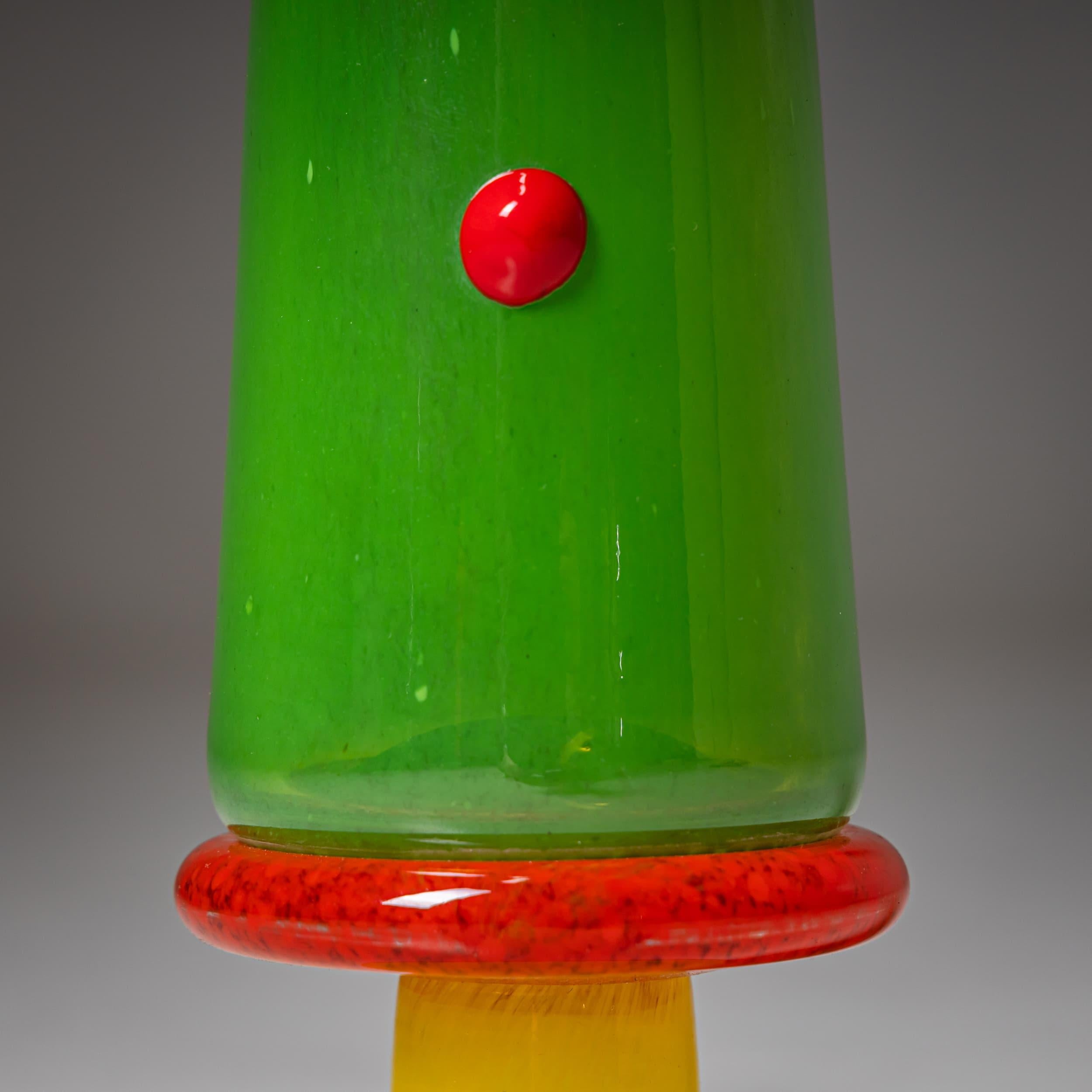 Vaso Barovier&Toso, Verde, Serie B.A.G., Italia, Fine XX secolo In condizioni buone in vendita a Greding, DE