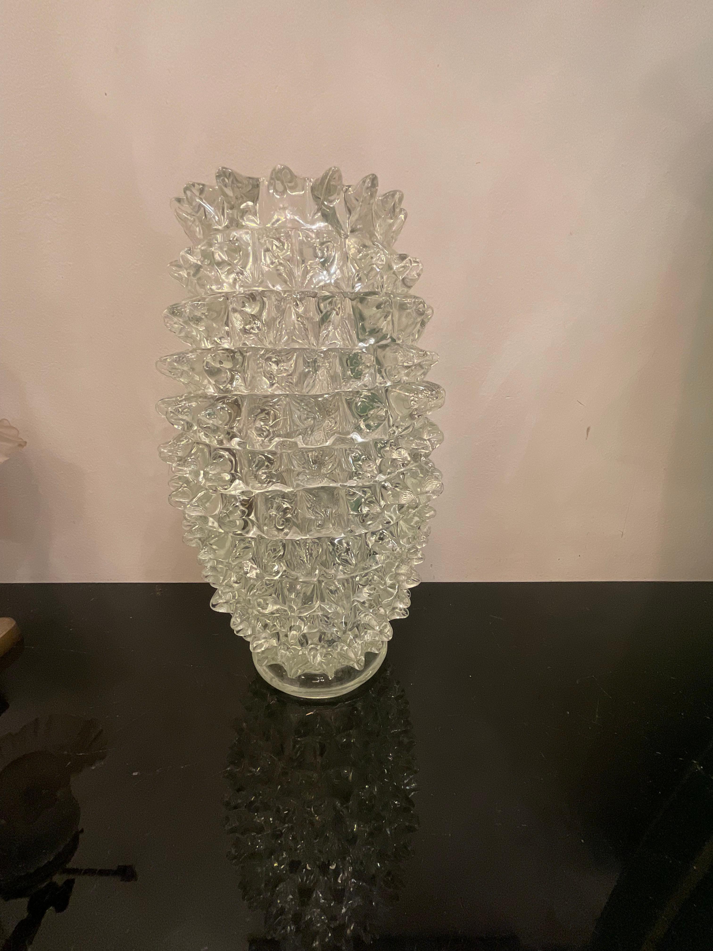 Italian BAROVIER & TOSO - Vaso in vetro di murano rostrato - ITALIA 1940 For Sale