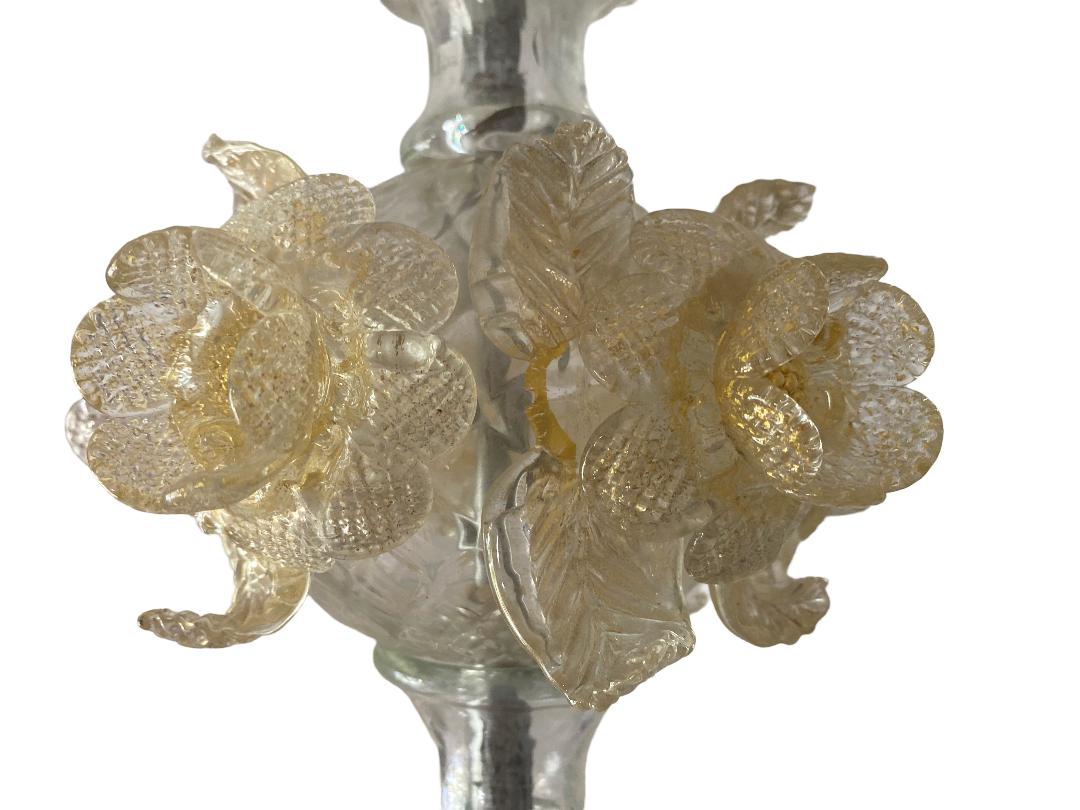 Barovier & Toso Vintage Chandelier 6 Lights Murano Glass In Good Condition For Sale In Murano-Venice, IT