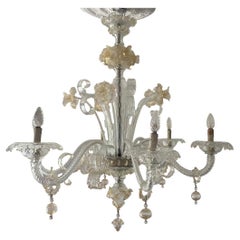 Barovier & Toso Vintage Chandelier 6 Lights Murano Glass