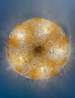 Barovier & Toso Wall Sconce / ceiling lamp , Millefiori flowers , Italy , 1970s