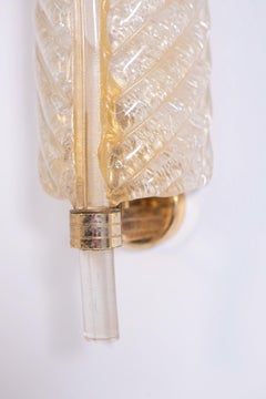 Barovier & Toso Wall Sconces in Murano Glass, 1950s