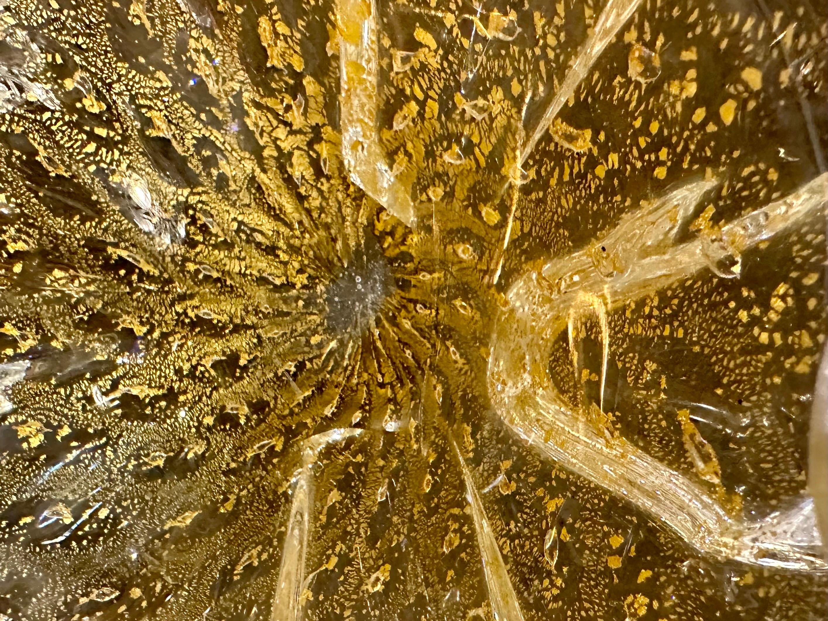 Barovier Tosso Murano Glas Tafelaufsatz mit Goldeinlage  (Handgefertigt) im Angebot