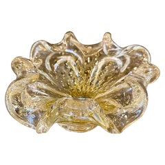 Barovier Tosso Murano Glass Centerpiece with Gold Inclusion