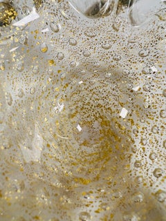 Barovier&Toso ashtray in Murano glass with gold circa 1950.