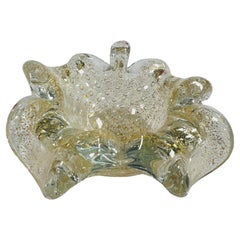 Cenicero Barovier&Toso de cristal de Murano con oro circa 1950.