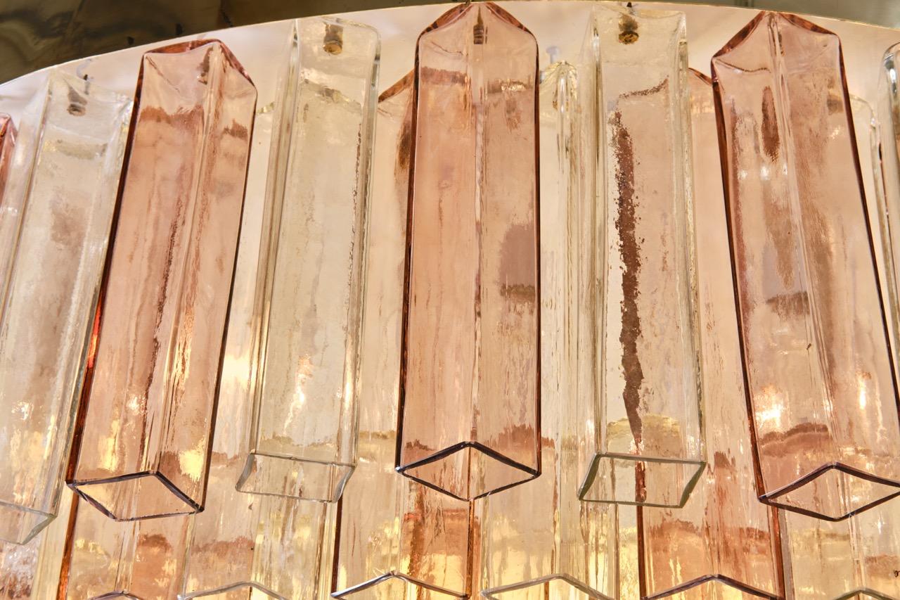 Barovier&Toso Big Murano Glass flush mount ceiling Light - Italian Design 1950s For Sale 2