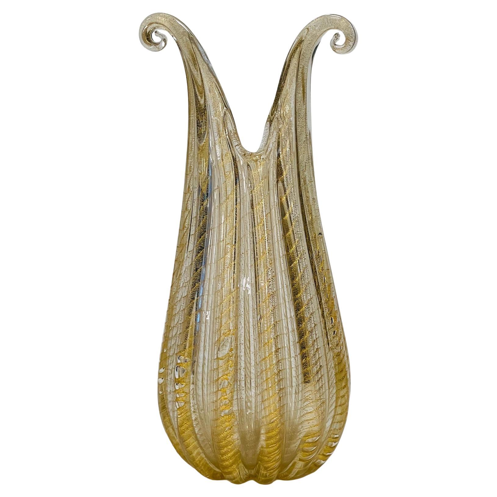 Barovier&Toso "cordonato oro" vaso alto circa 1950