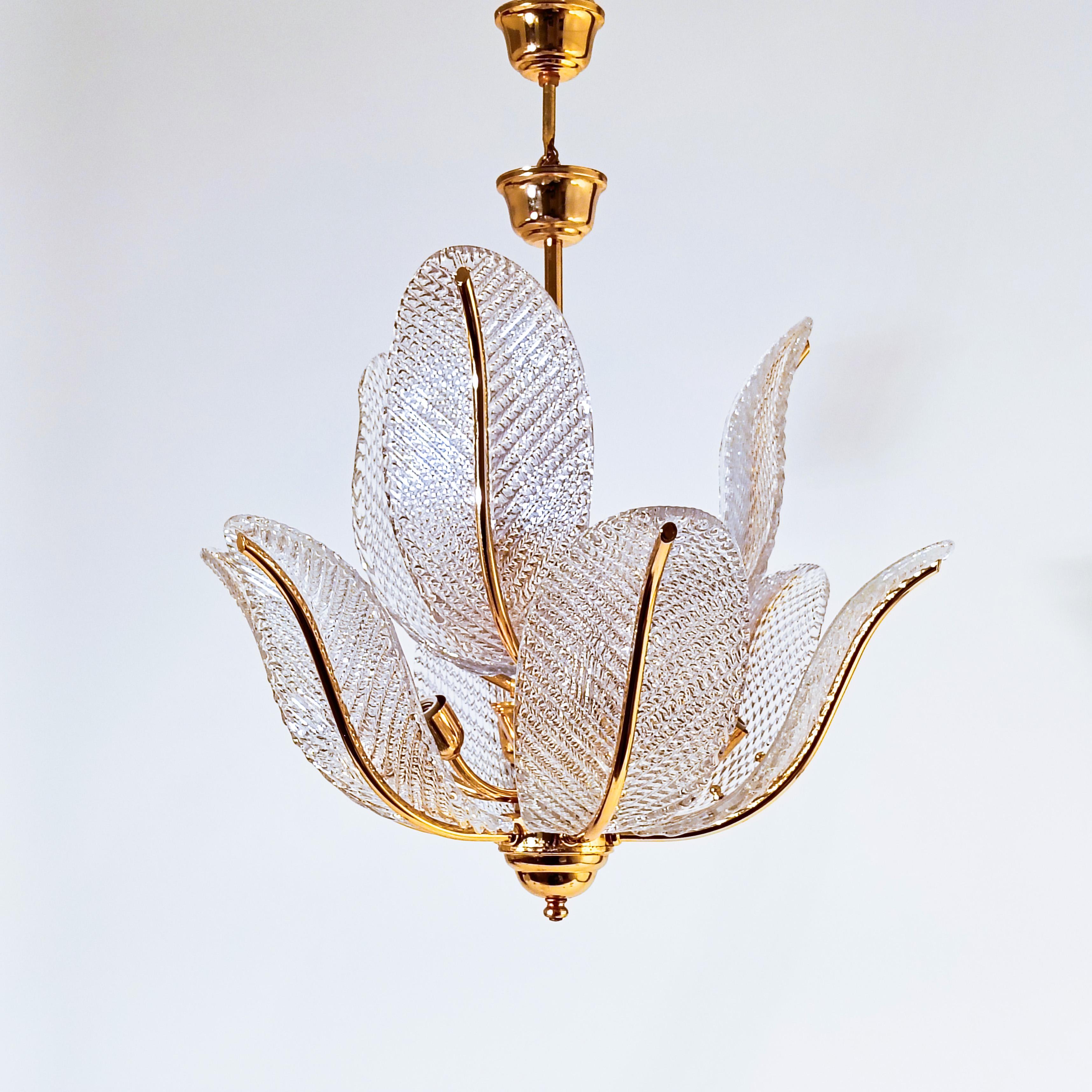 Barovier&Toso. Lampadario Hollywood Regency in vetro di Murano, Italia, anni '80 in vendita 3