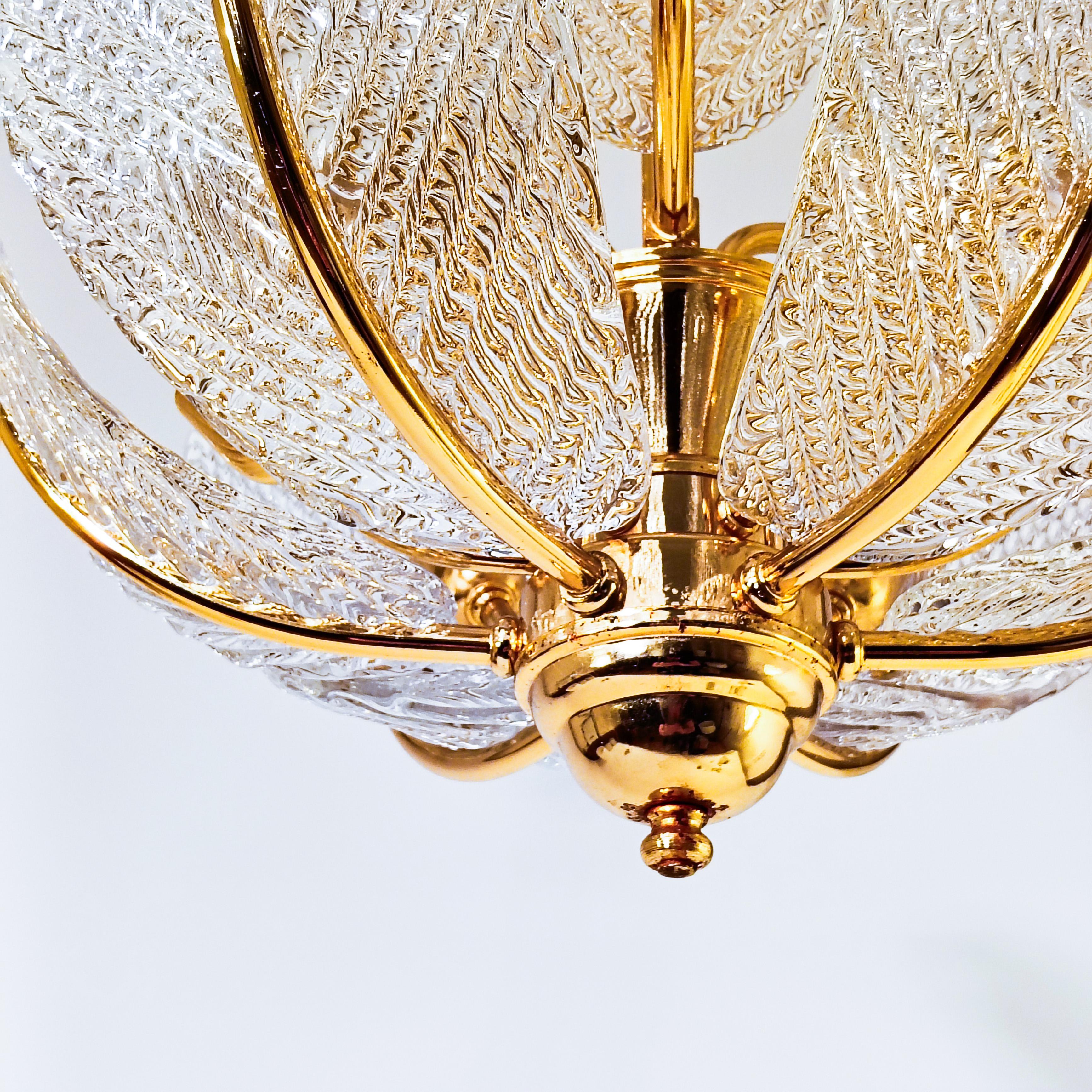 Barovier&Toso. Lampadario Hollywood Regency in vetro di Murano, Italia, anni '80 in vendita 4
