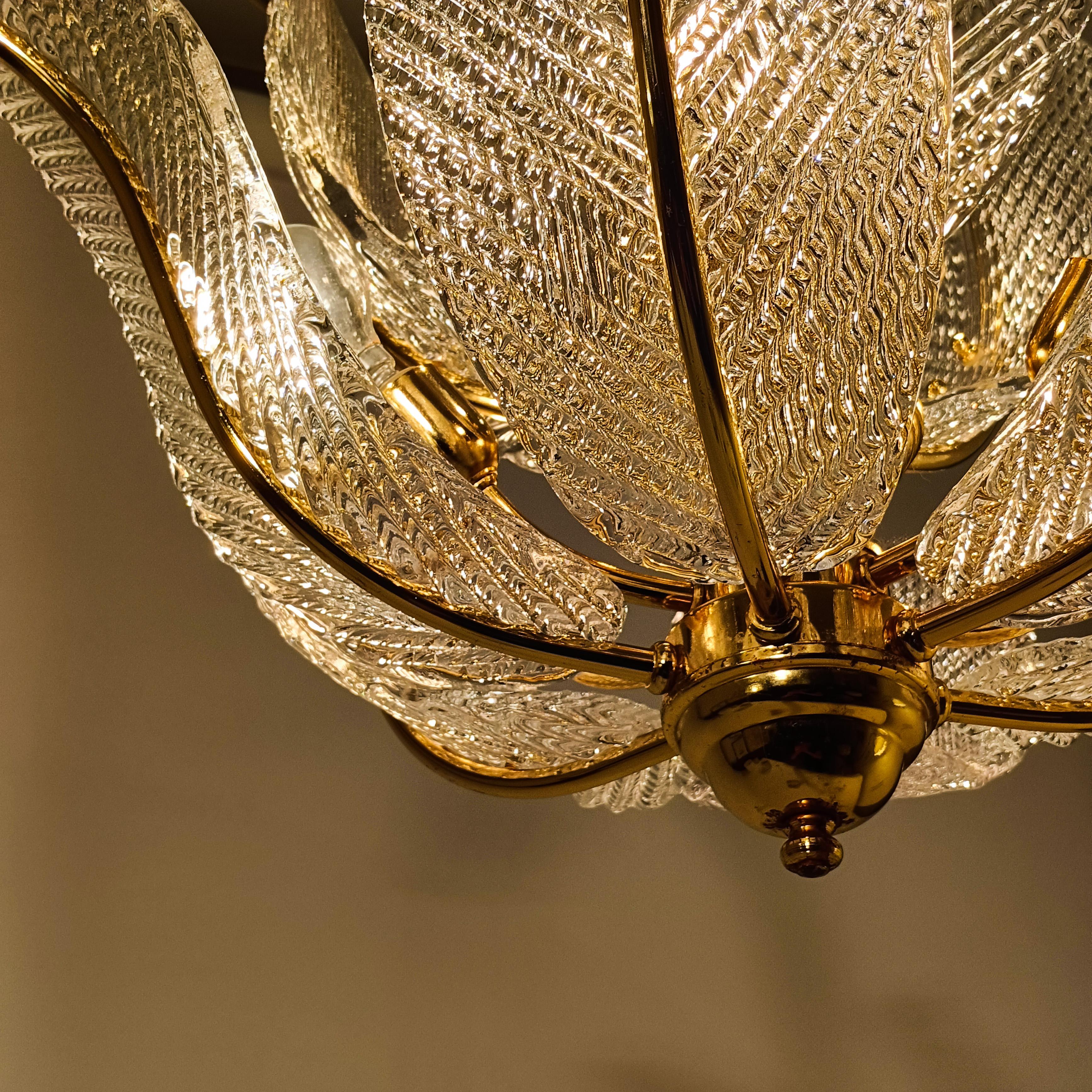 Barovier&Toso. Lampadario Hollywood Regency in vetro di Murano, Italia, anni '80 in vendita 6