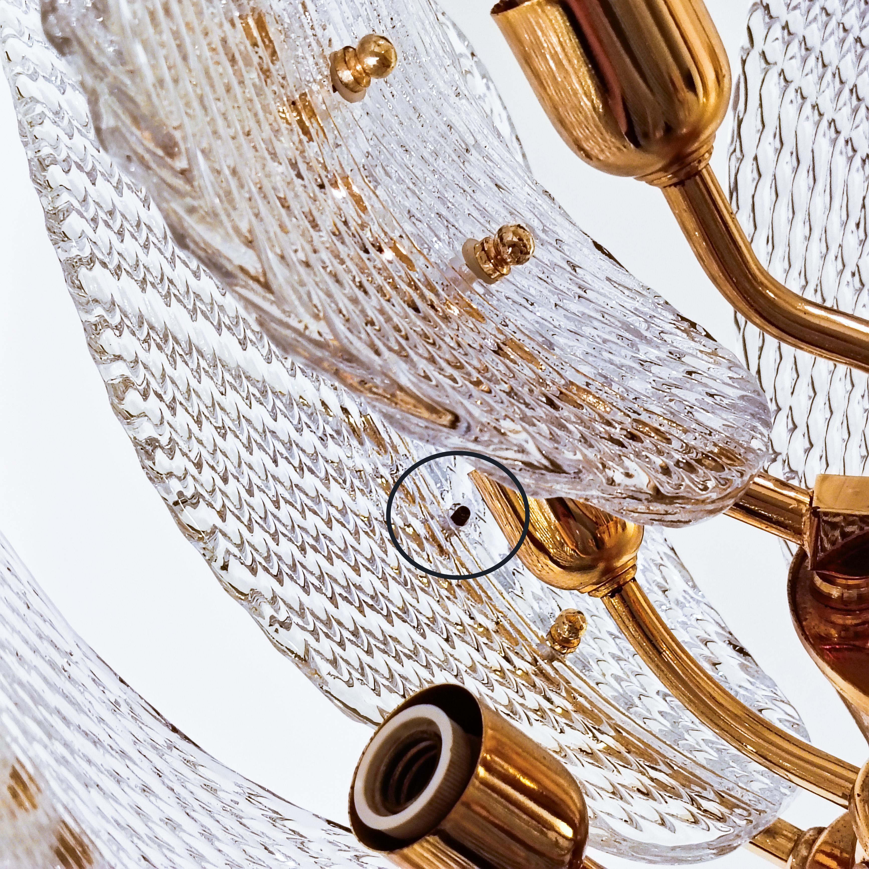 Barovier&Toso. Lampadario Hollywood Regency in vetro di Murano, Italia, anni '80 in vendita 8