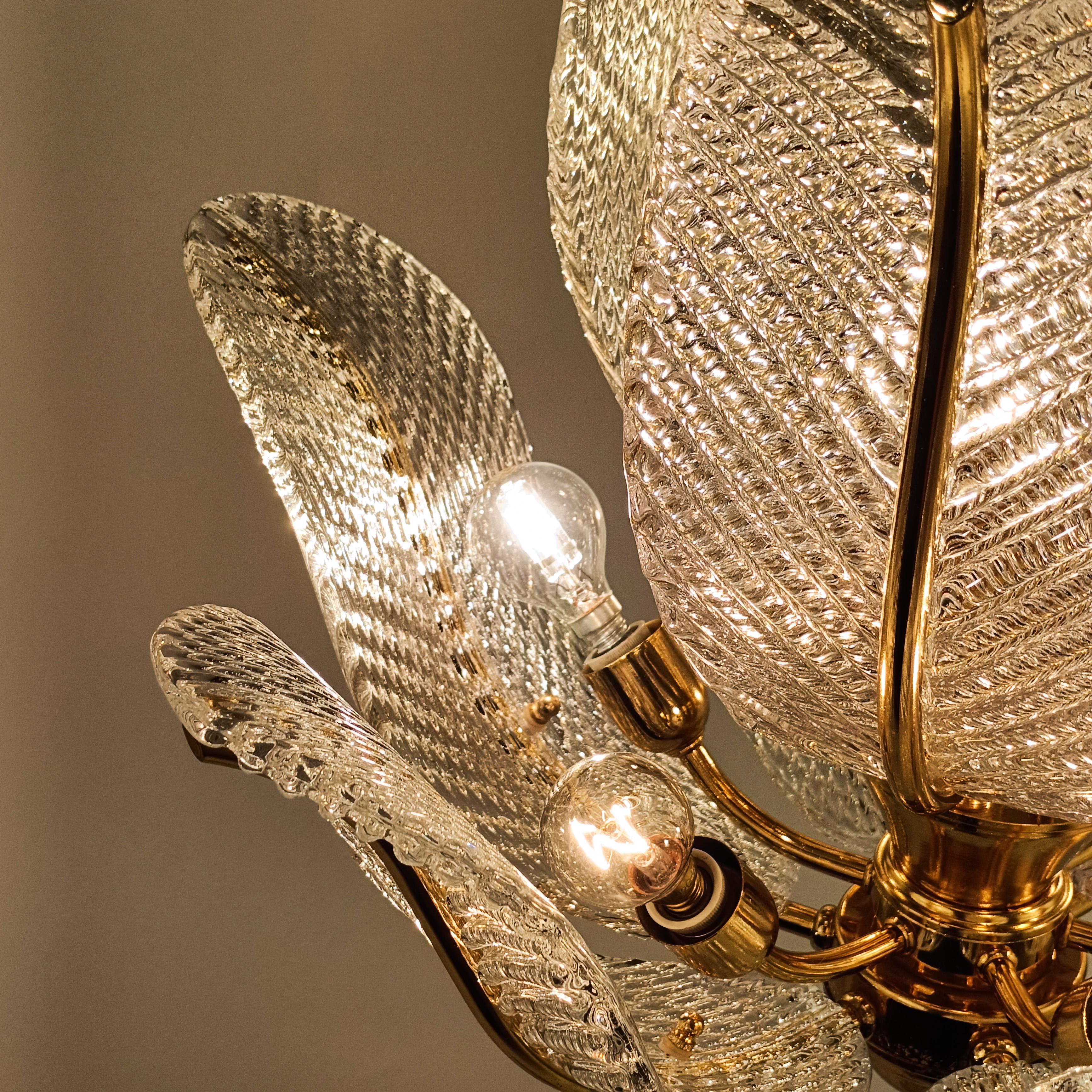 Barovier&Toso. Lampadario Hollywood Regency in vetro di Murano, Italia, anni '80 in vendita 2
