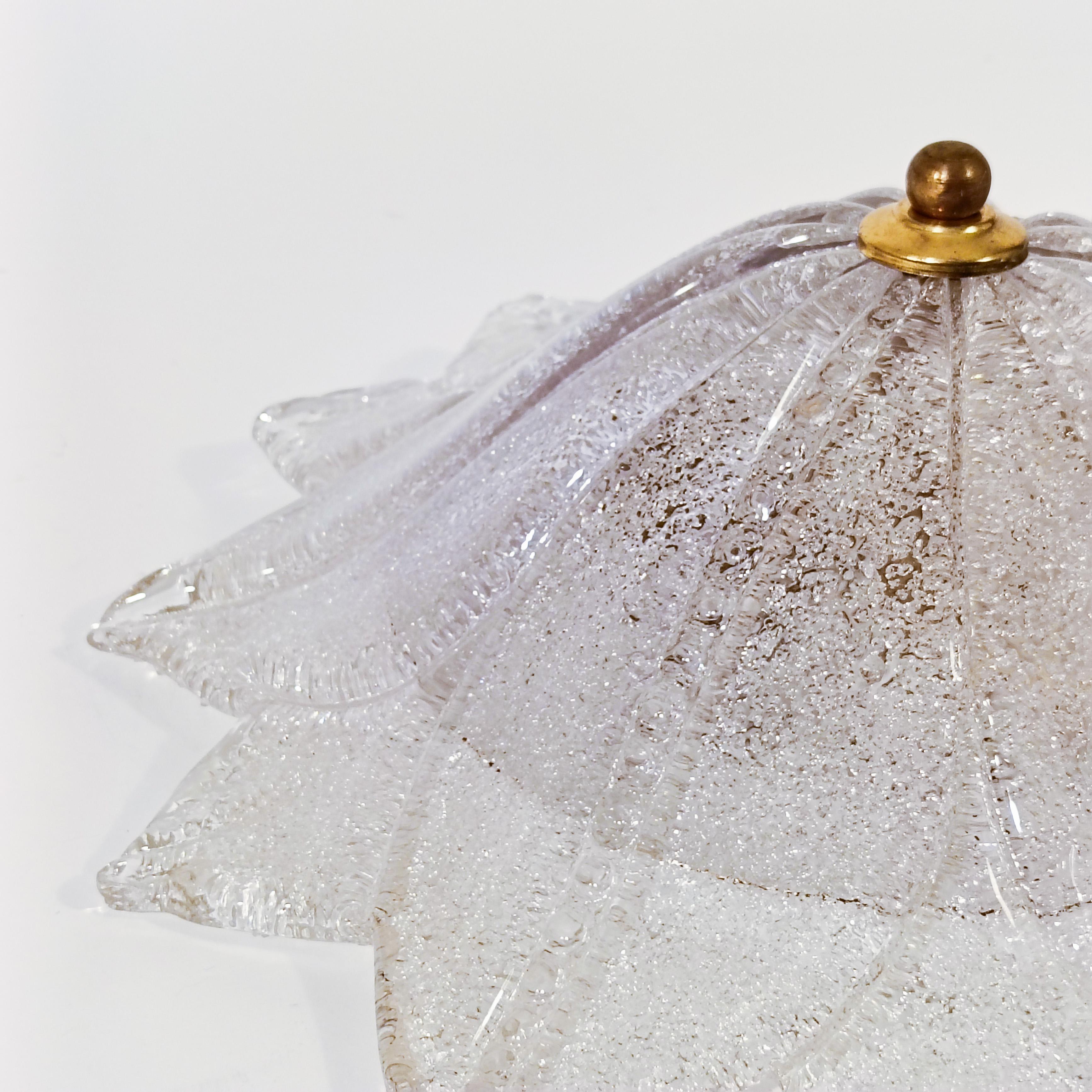 Barovier&Toso. Hollywood Regency Murano glass flush mount, Italy, 1980s For Sale 3