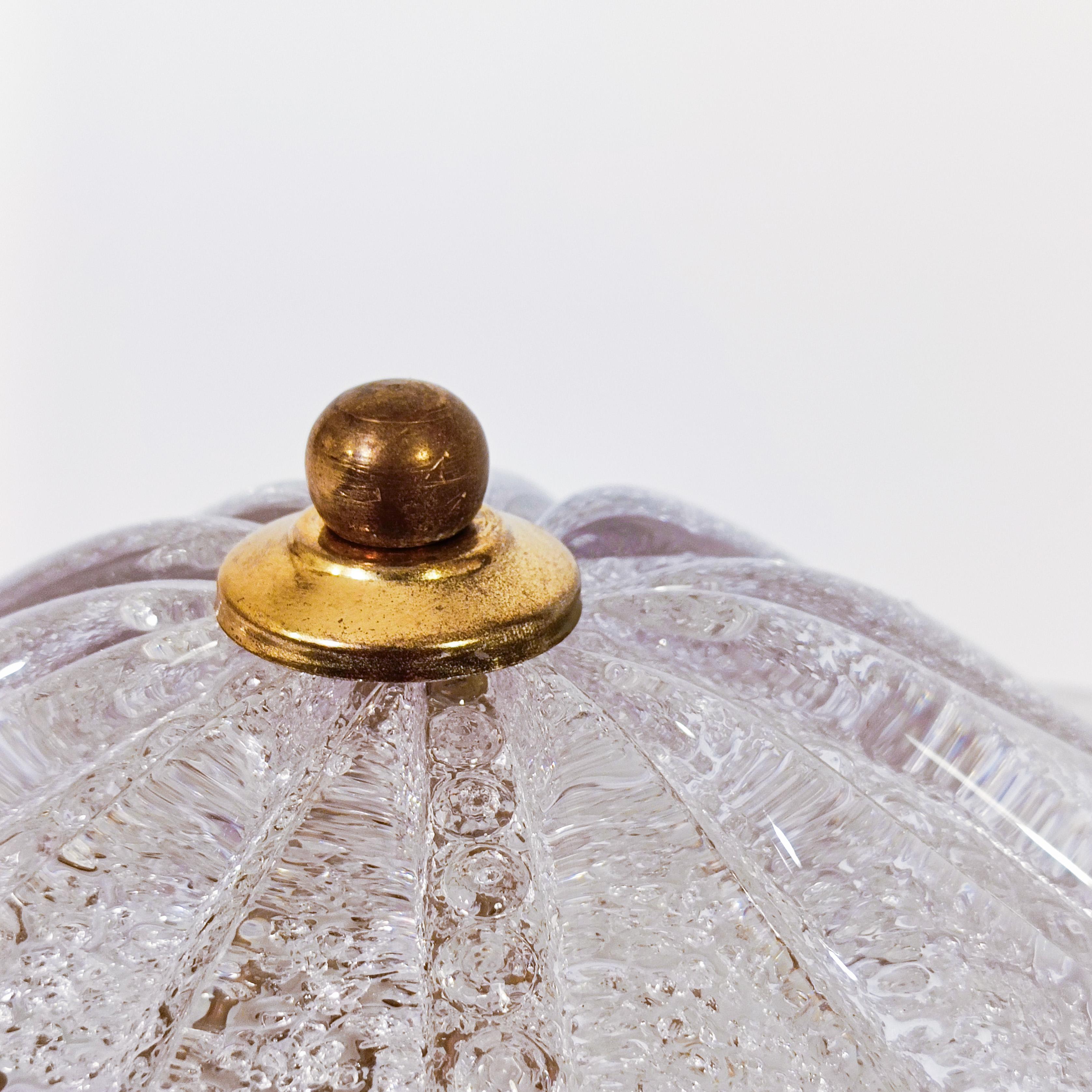 Barovier&Toso. Hollywood Regency Murano glass flush mount, Italy, 1980s For Sale 4