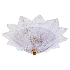 Barovier&Toso. Empotrable de cristal de Murano Hollywood Regency, Italia, años 80