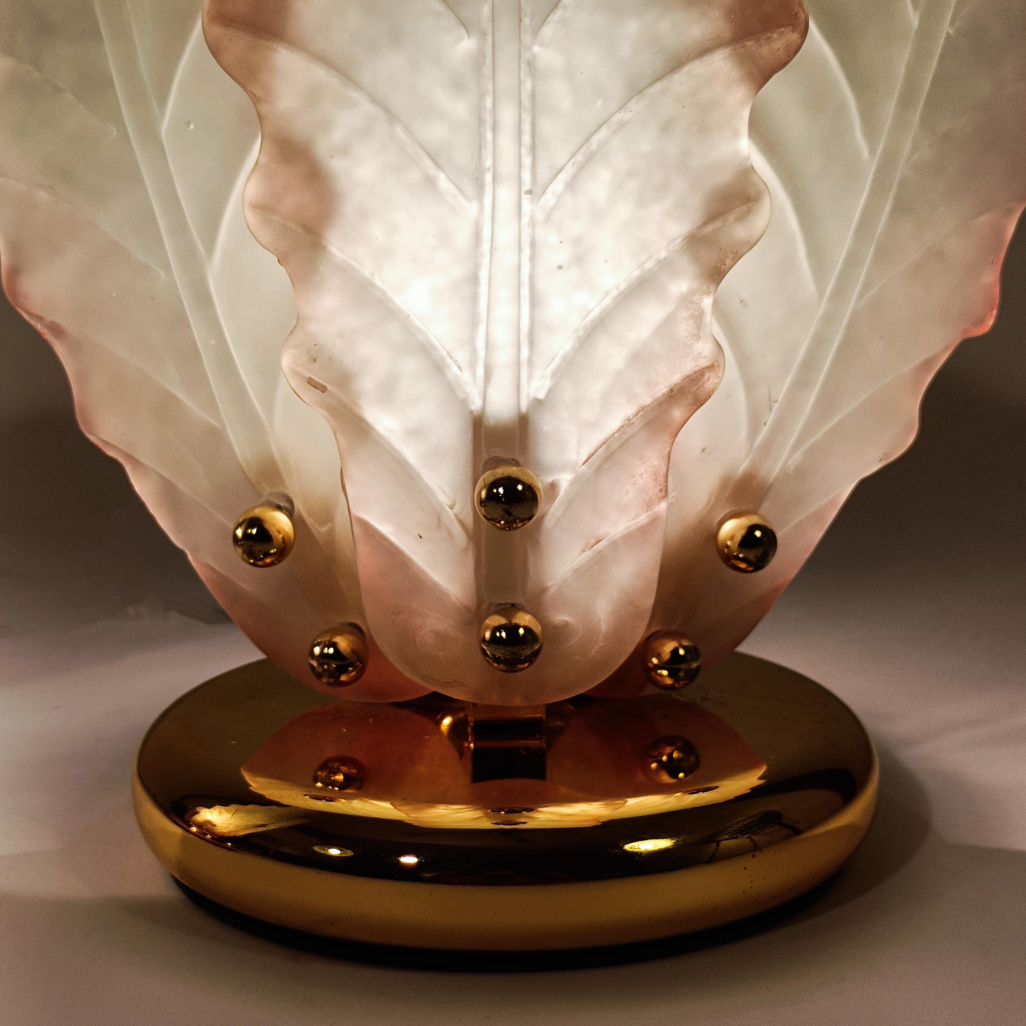 Barovier&Toso. Lampes de table en verre Murano de style Régence hollywoodienne, Italie, années 1980 en vente 2