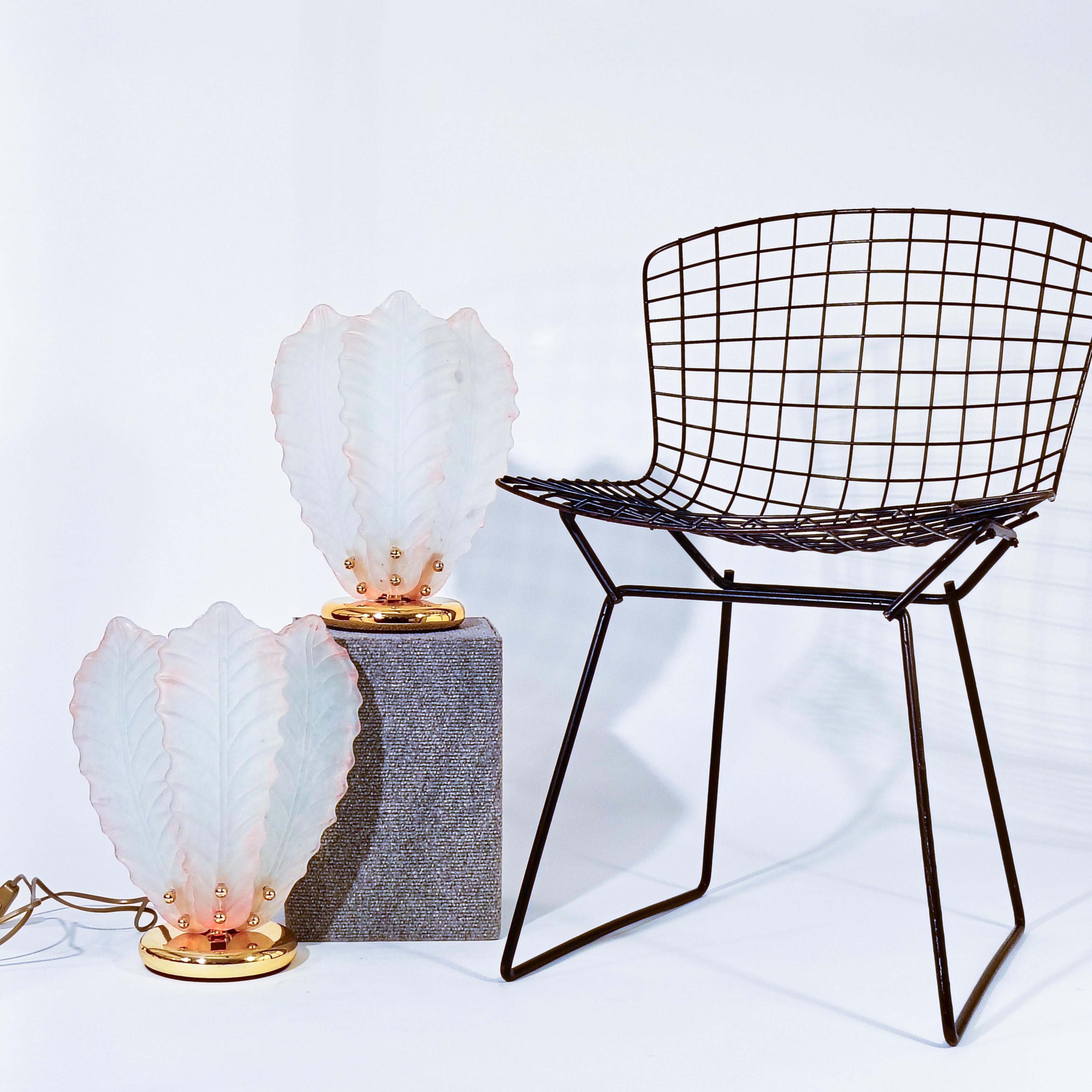 Barovier&Toso. Lampes de table en verre Murano de style Régence hollywoodienne, Italie, années 1980 en vente 3