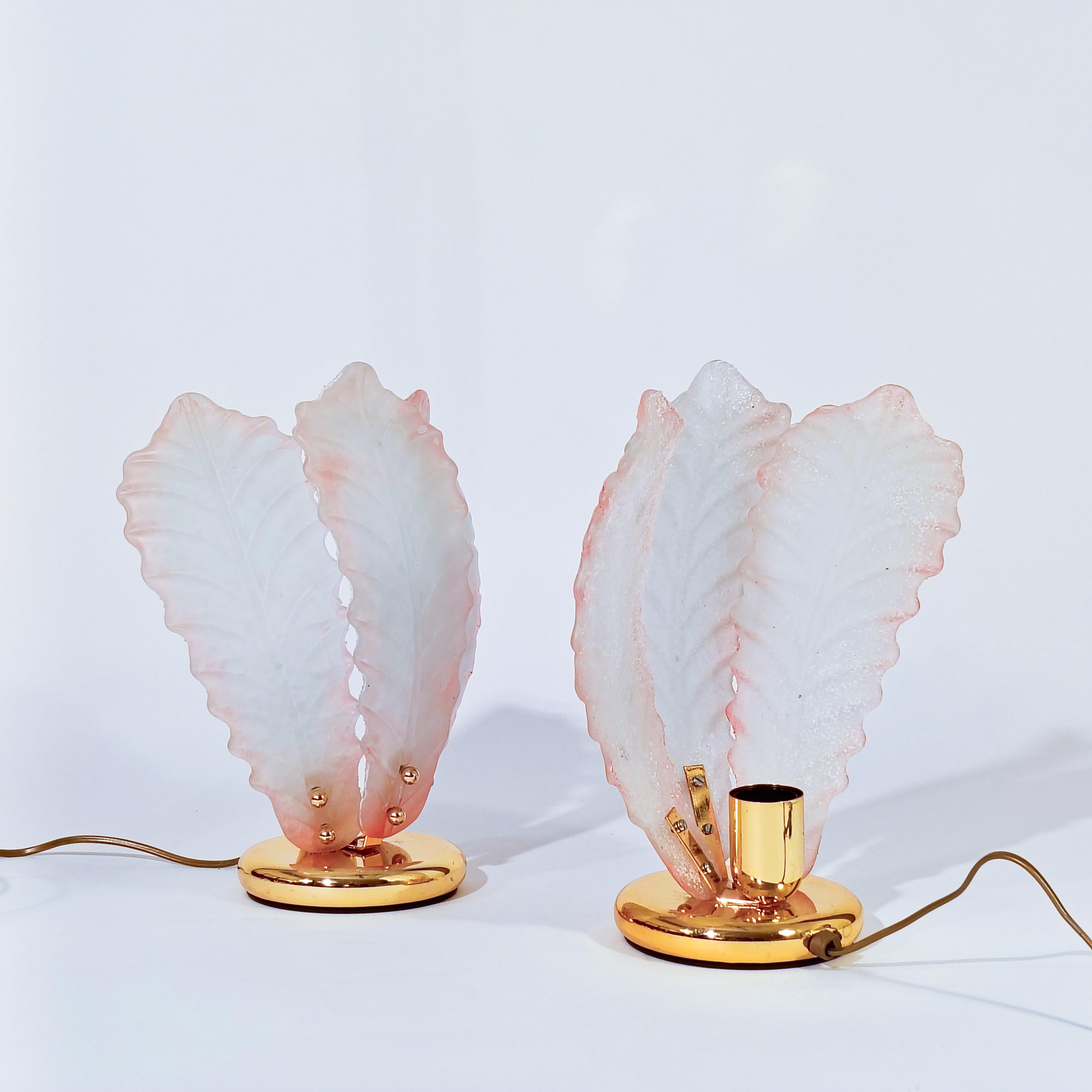 Barovier&Toso. Lampes de table en verre Murano de style Régence hollywoodienne, Italie, années 1980 en vente 4