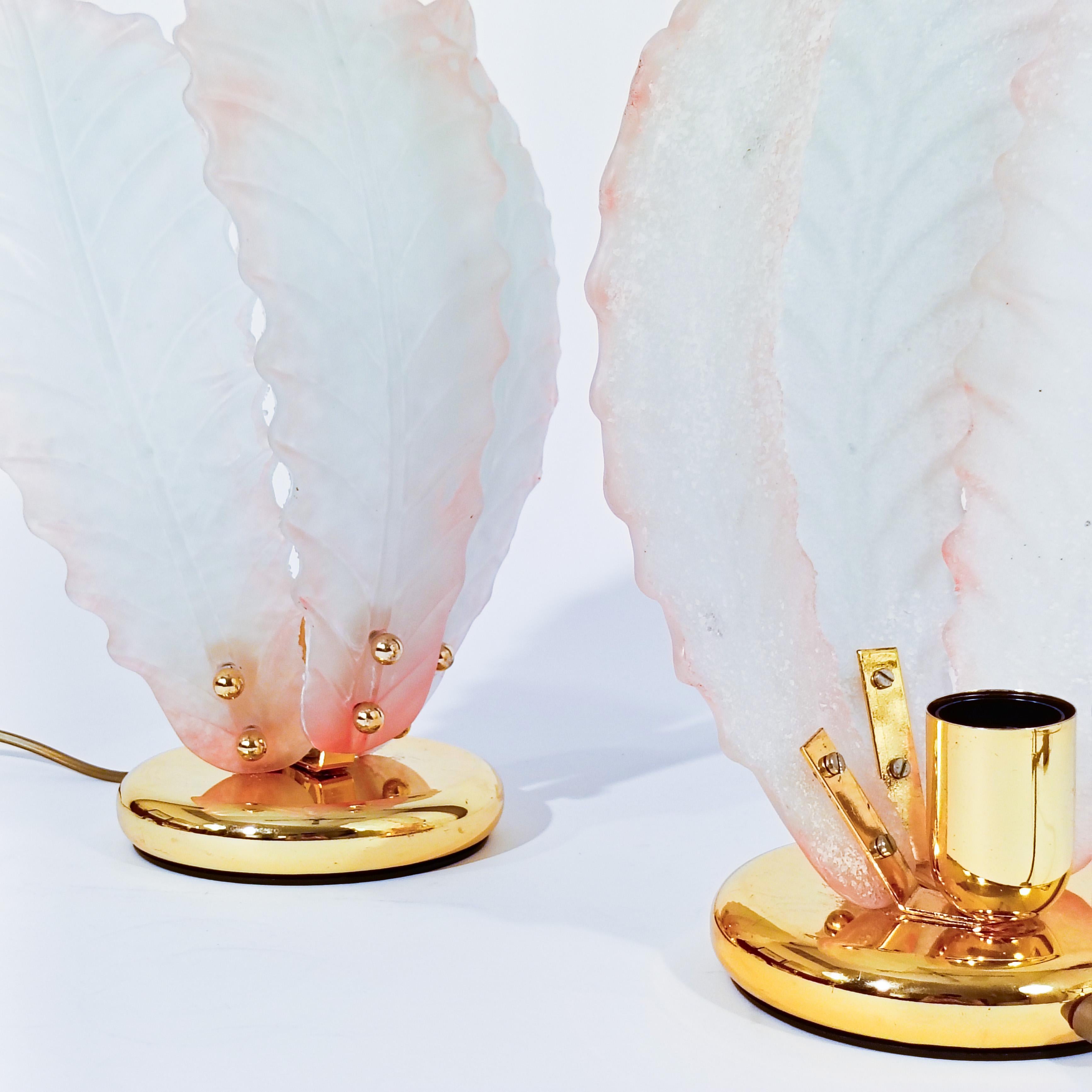 Barovier&Toso. Lampes de table en verre Murano de style Régence hollywoodienne, Italie, années 1980 en vente 5