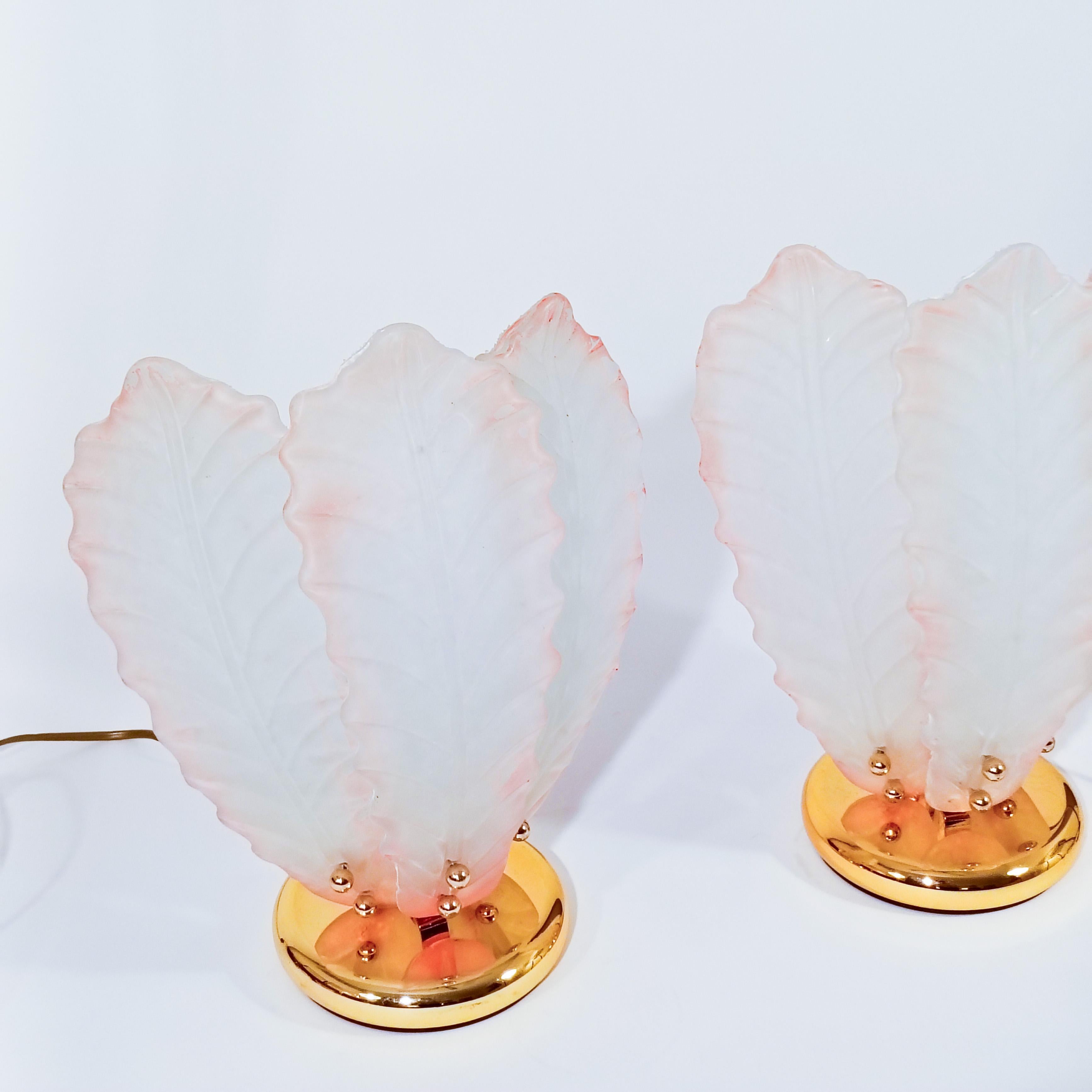 italien Barovier&Toso. Lampes de table en verre Murano de style Régence hollywoodienne, Italie, années 1980 en vente