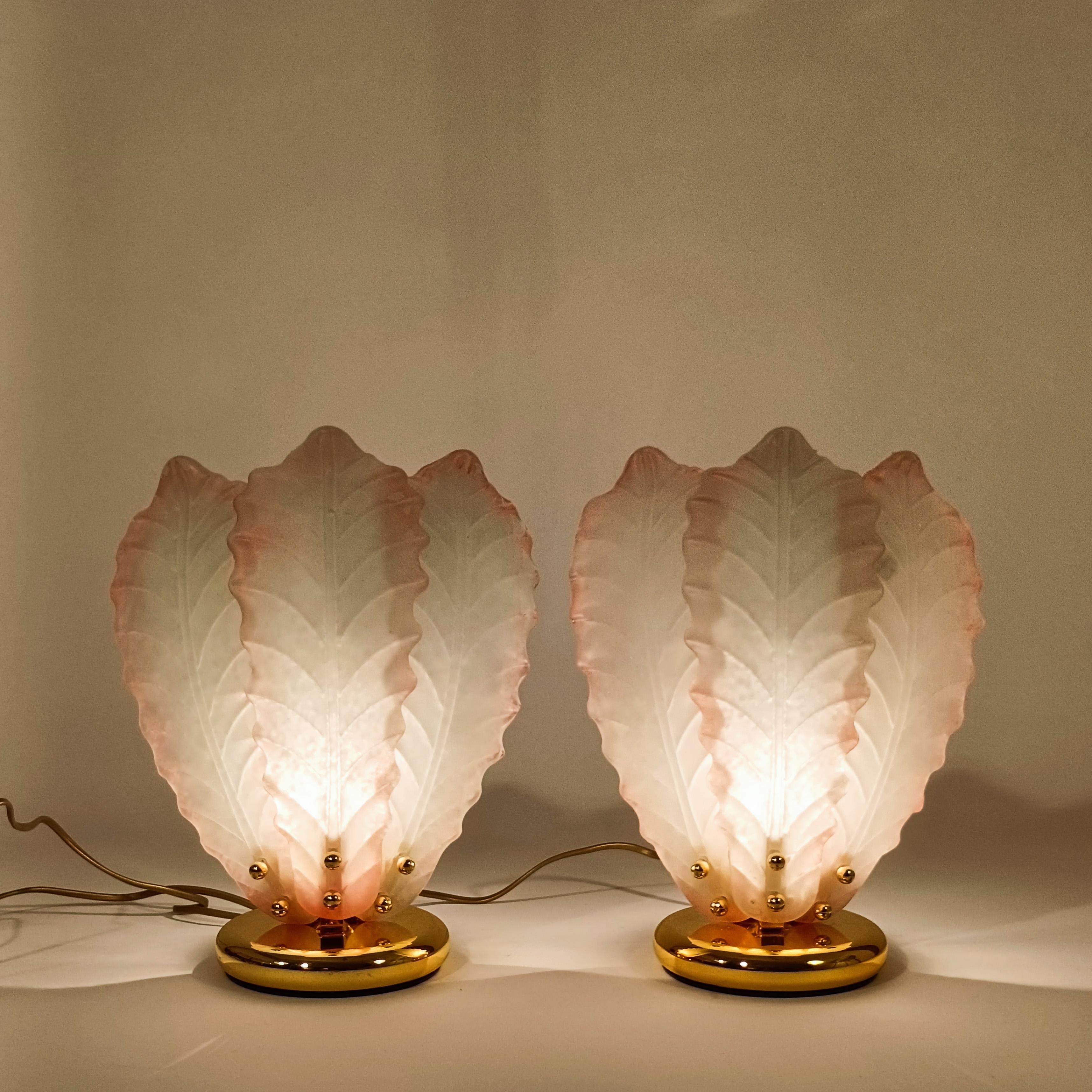 Barovier&Toso. Lampes de table en verre Murano de style Régence hollywoodienne, Italie, années 1980 Excellent état - En vente à SANT ADRIÀ DE BESÒS, ES