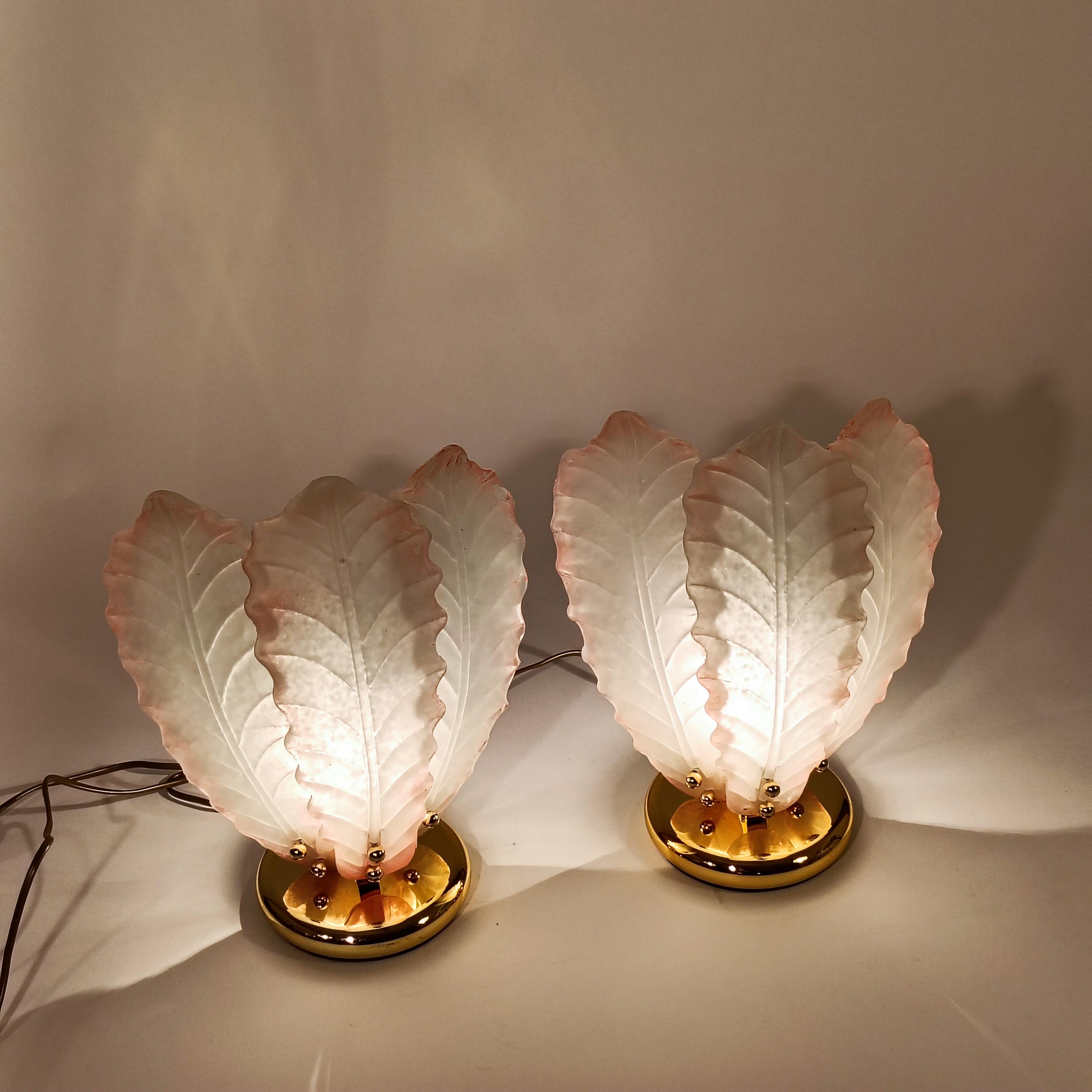 Fin du 20e siècle Barovier&Toso. Lampes de table en verre Murano de style Régence hollywoodienne, Italie, années 1980 en vente