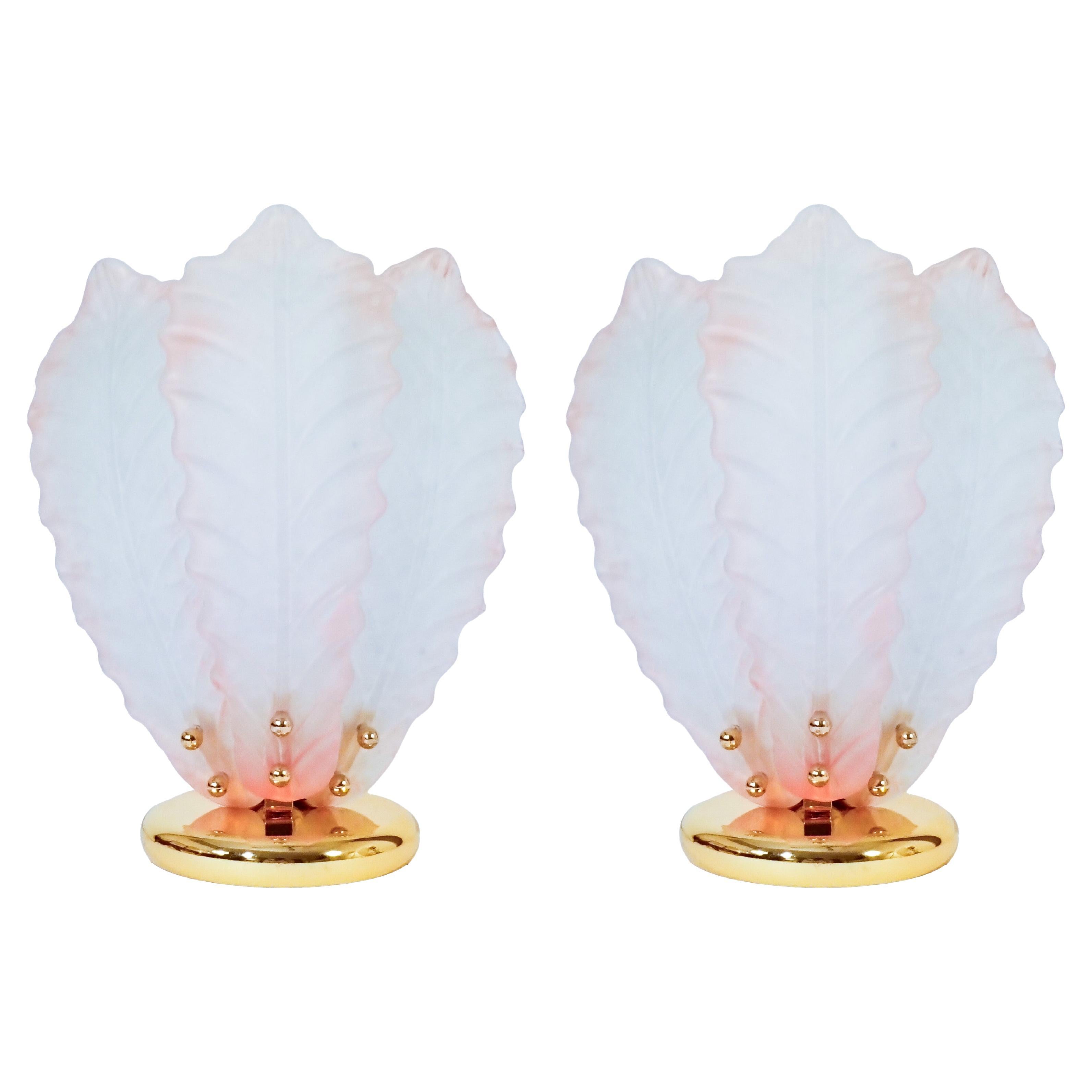 Barovier&Toso. Lampes de table en verre Murano de style Régence hollywoodienne, Italie, années 1980 en vente