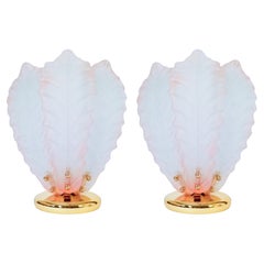 Barovier&Toso. Hollywood Regency Murano glass table lamps, Italy, 1980s