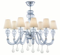 Murano Glass Chandelier, Indigo, Ran Round