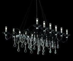 Murano Glass Chandelier, White Venetian Crystal, Mood Taif