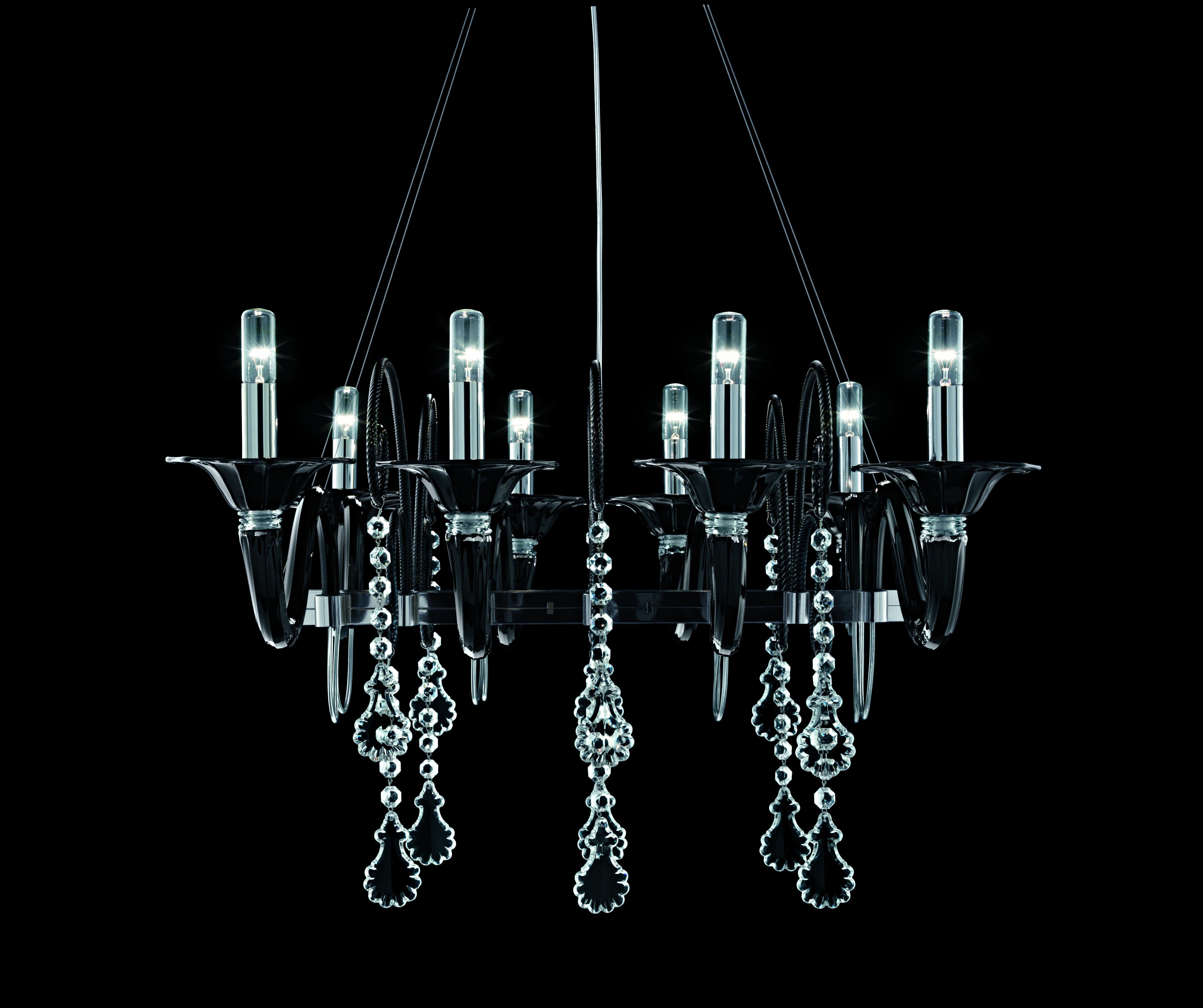 Murano Glass Chandelier, White Venetian Crystal, Mood Taif In New Condition For Sale In Venice, IT