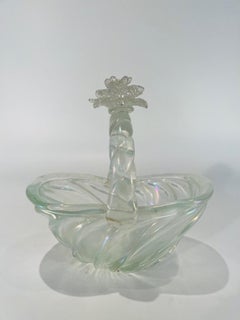 Barovier&Toso - Corbeille en verre de Murano irisée, circa 1950