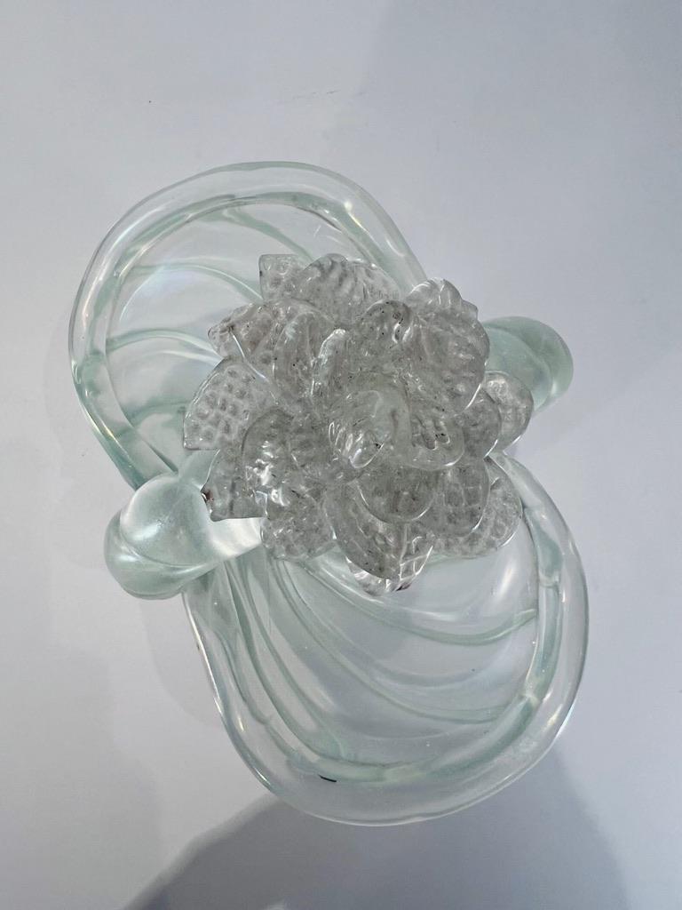 Other Barovier&Toso Murano glass iridized basket circa 1950 For Sale