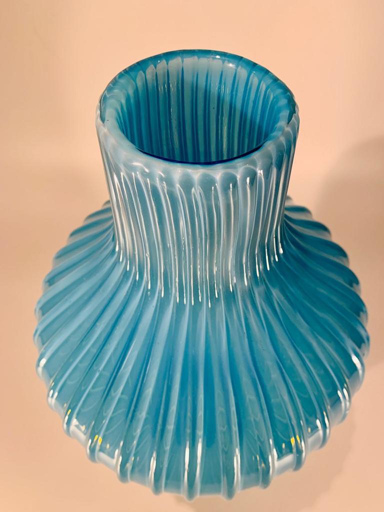 italien Barovier&Toso Grand vase bleu 