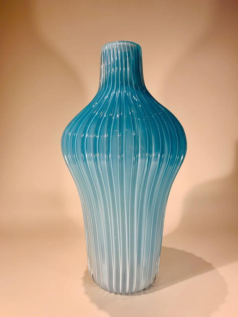 Barovier&Toso Grand vase bleu 