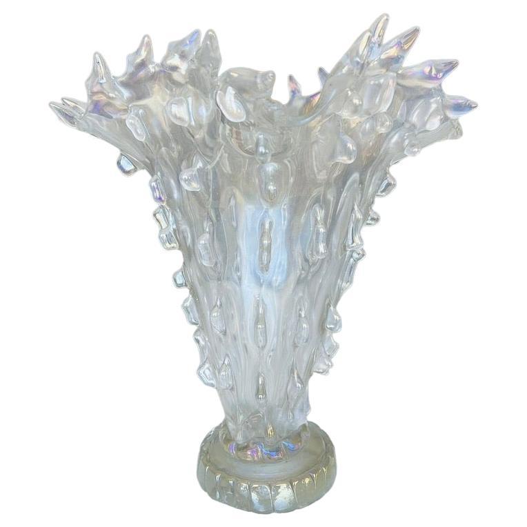 Barovier&Toso Murano glass "Medusa" circa 1938 iridescent vase. For Sale