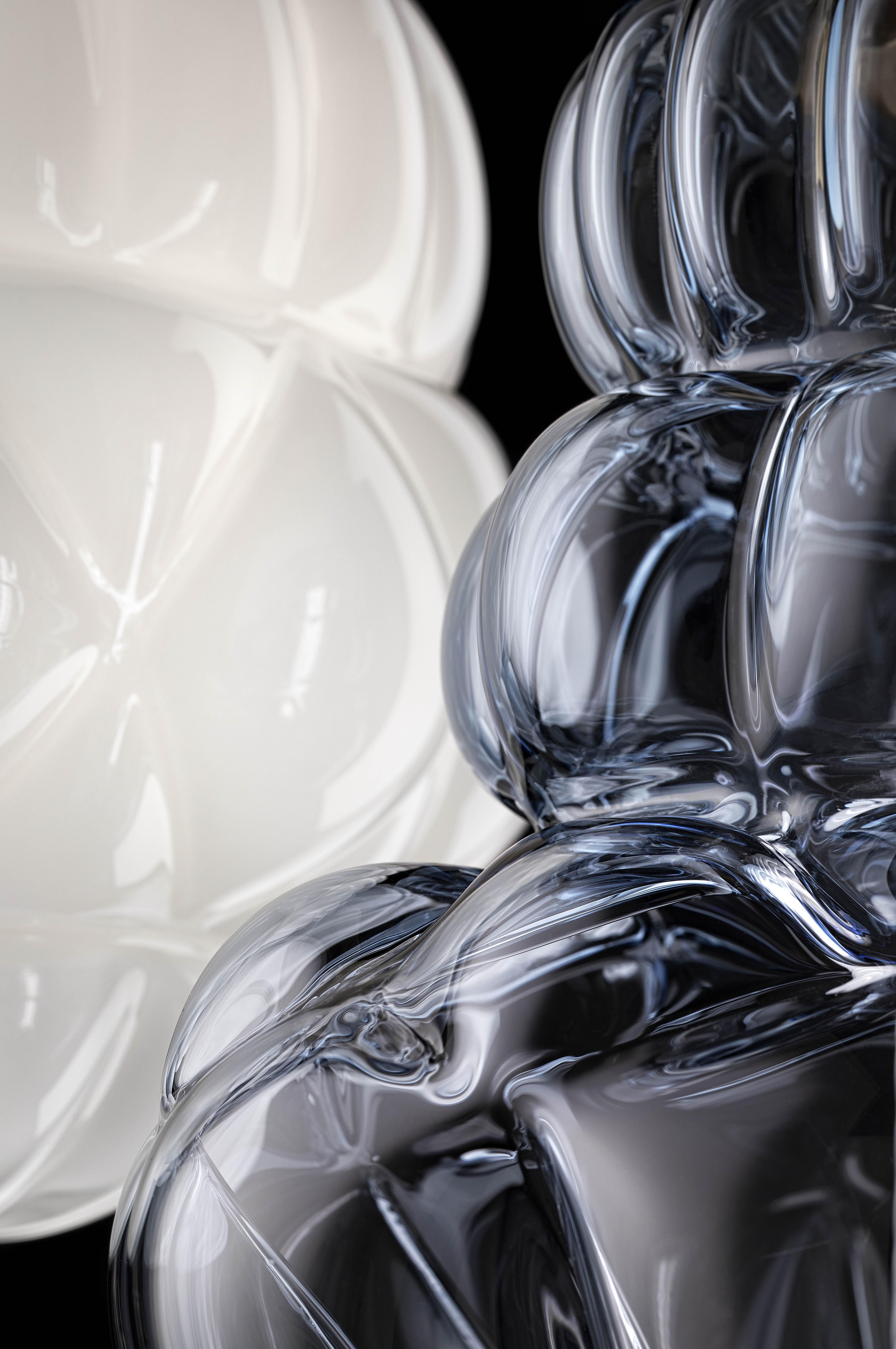 Modern Barovier & Toso Vallonné Opale Glass Suspension