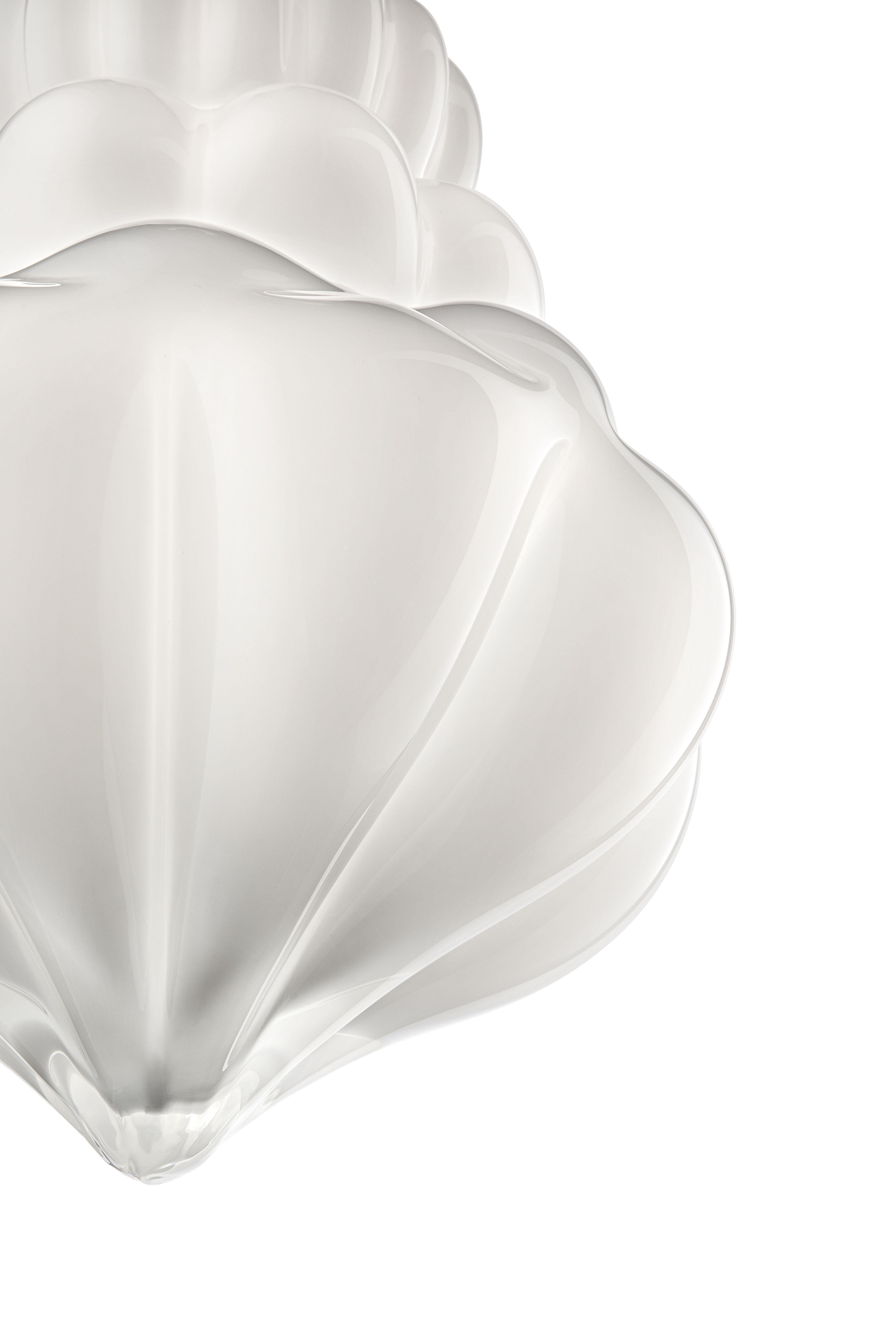 Barovier & Toso Vallonné Opale Glass Suspension 1