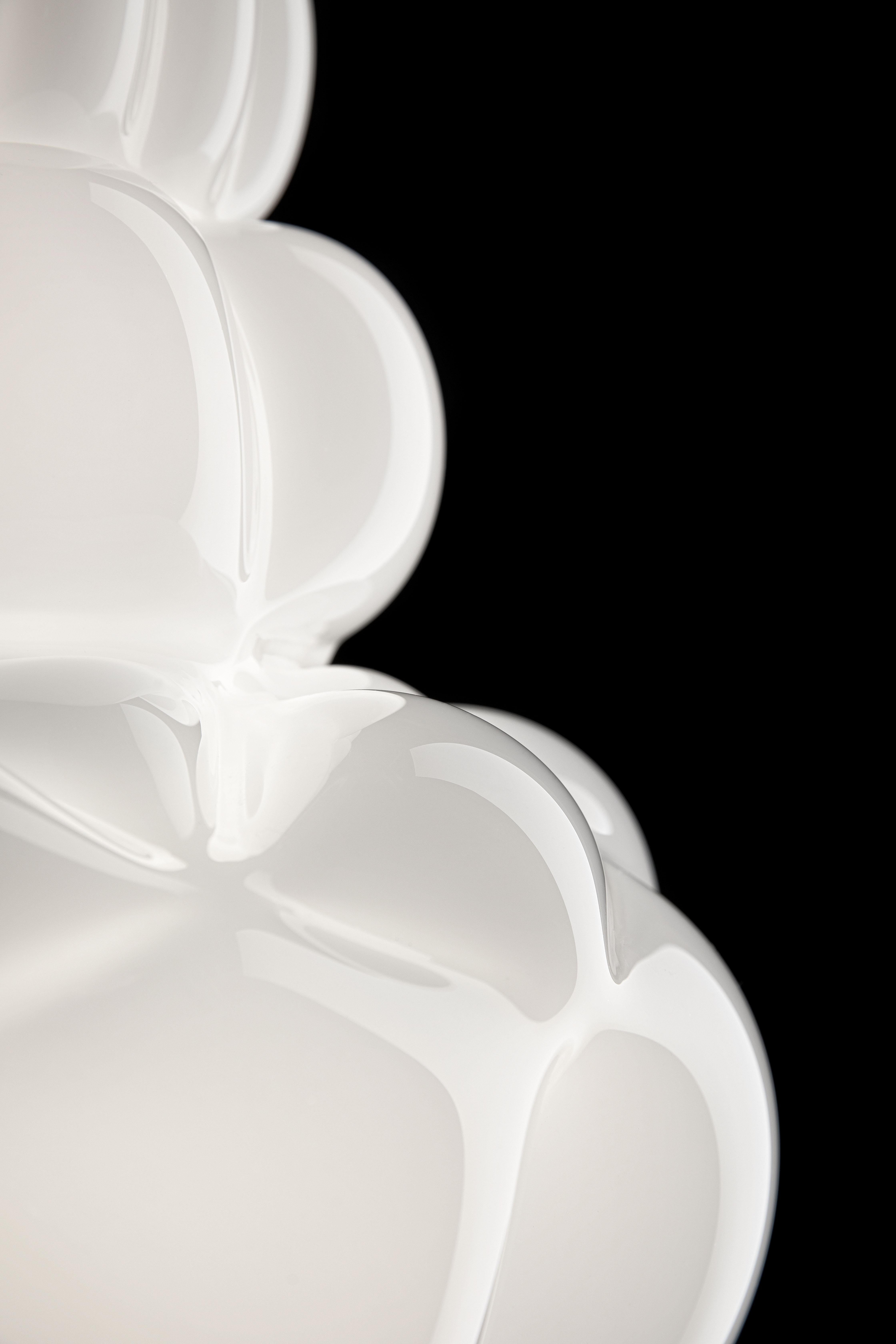 Barovier & Toso Vallonné Opale Glass Suspension 2