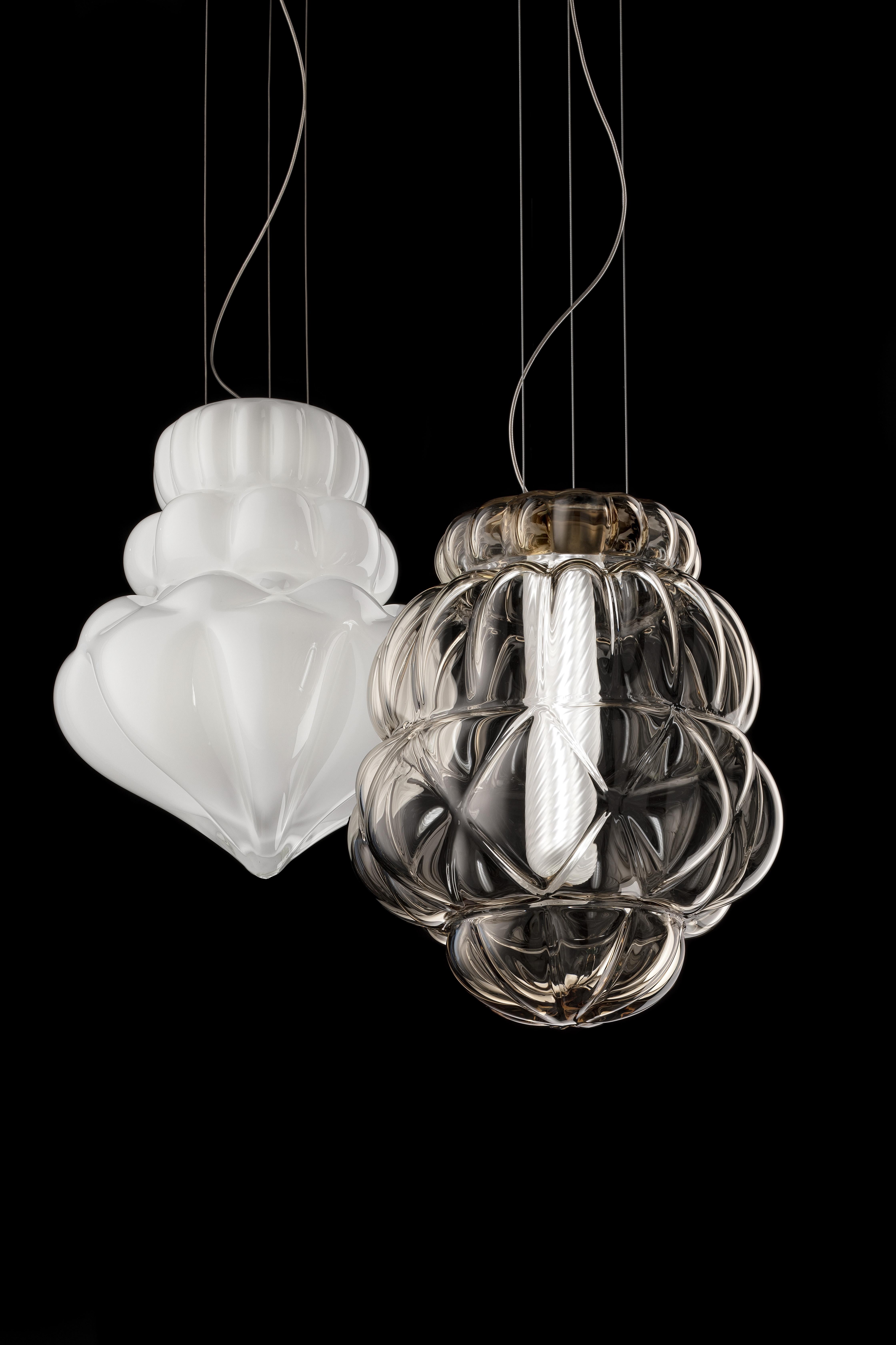Barovier & Toso Vallonné Opale Glass Suspension 3