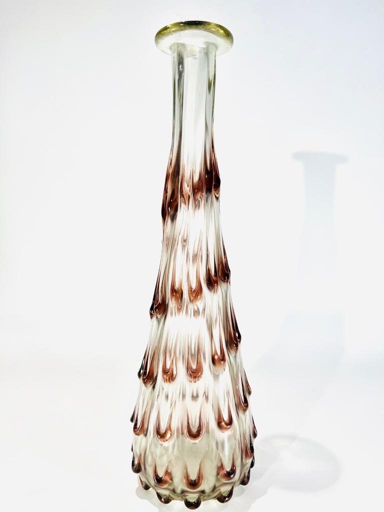 Tall Barovier&Toso vase in Murano glass circa 1950 In Good Condition For Sale In Rio De Janeiro, RJ