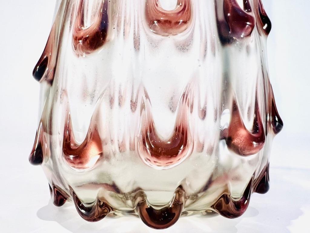 Milieu du XXe siècle Grand vase Barovier&Toso en verre de Murano circa 1950 en vente