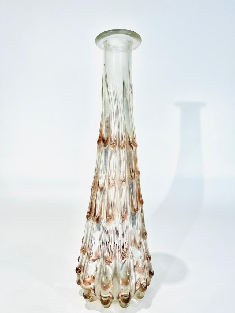 Incroyable vase en verre irisé de Murano Barovier&Toso circa 1950