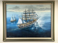 “Barque Archibald Russell 1905” Oil on Canvas Painting by John Richard Perry ME