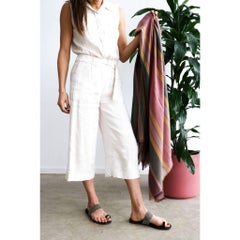 Barque Clay Modern Artisan Striped Soft Merino Handwoven Scarf