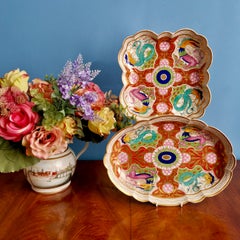 Barr Flight & Barr Oval Dish, Dragons in Compartments, Regency 1807-1813